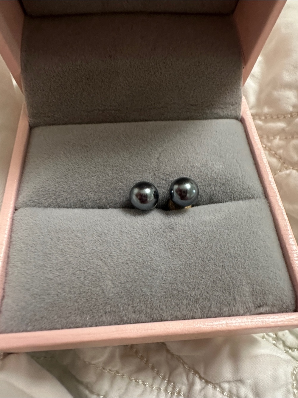 Classic Black Pearl Stud Earrings for Women - Timeless Shine